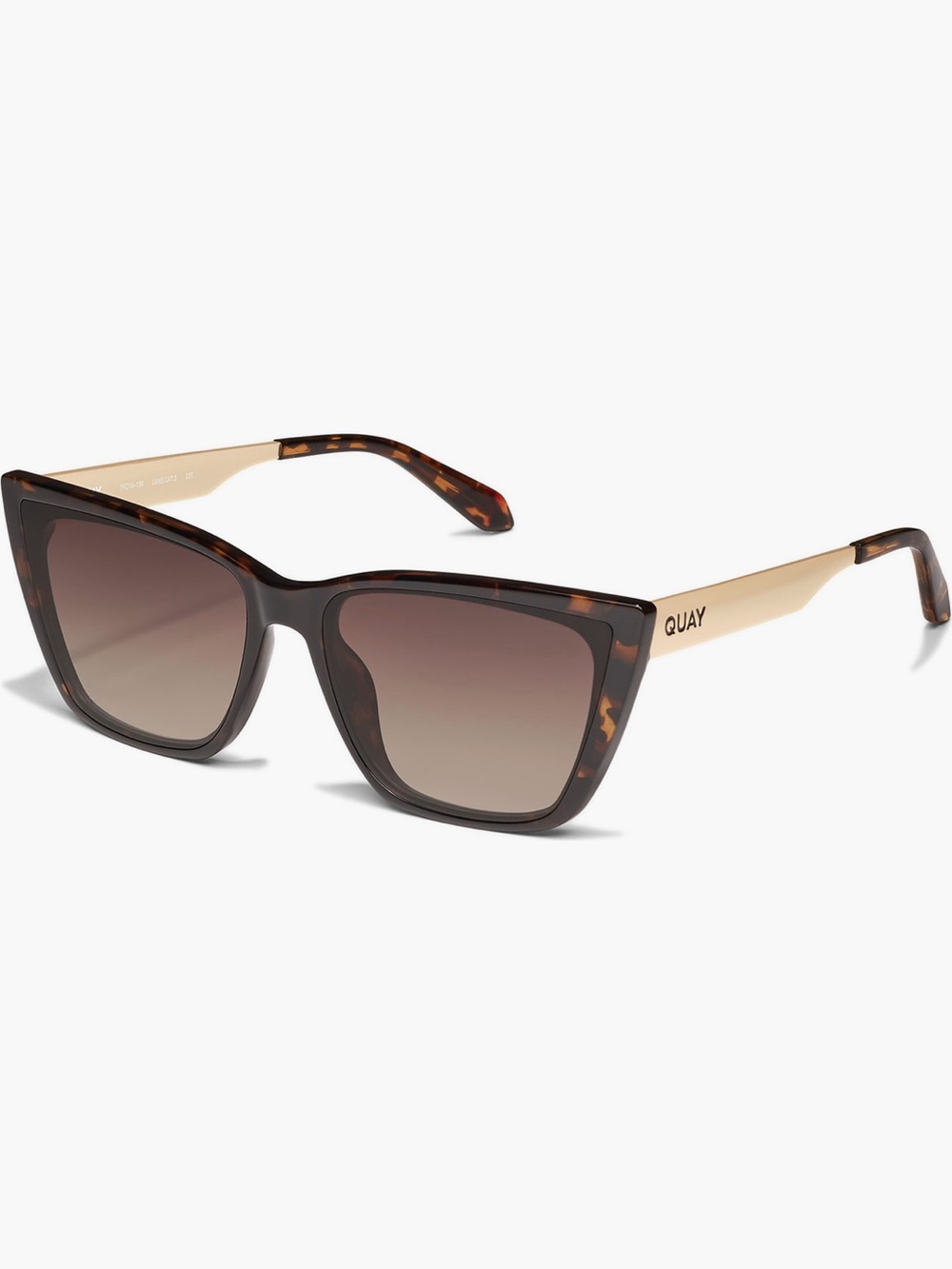 Quay “Call The Shots Remixed”Tortoise Shell /Gold Sunglasses 43MM Gradient Lens
